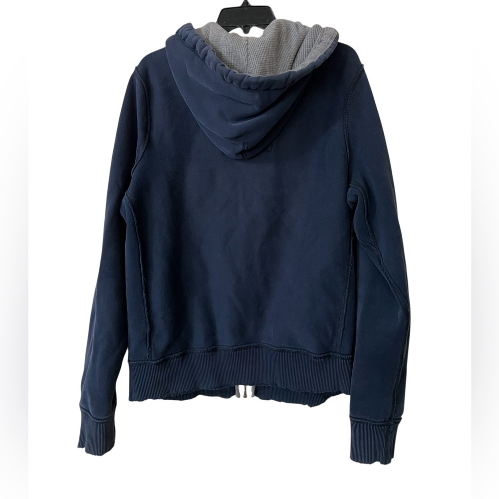 Abercrombie & Fitch vintage distressed logo zip up muscle hoodie sweatshirt Y2K - Picture 3 of 13